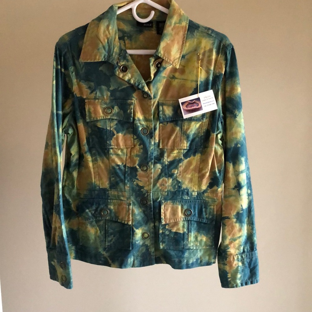 Women’s Medium Shibori dyed Canvas Jacket